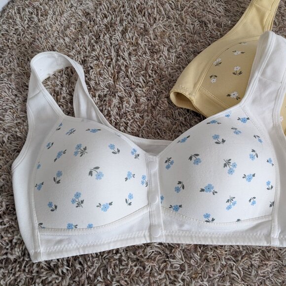 Set of 2 Snap Front Wireless Bras Sz XL - Picture 2 of 6